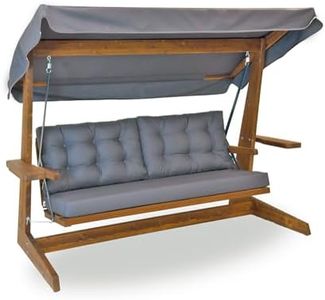 WESTMANN Holz Hollywoodschaukel Viva 2400 | Anthrazit | 237x115x175 cm