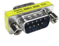 rhinocables 9 Pin Serial RS232 Male to Male Coupler Adapter Gender Changer Join 9pin Cables D-Sub 9 DB9