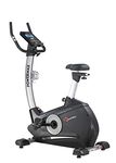 Powermax Fitness Bu-740 Upright Exercise Bike For Home Use [8Kg Flywheel, Max User Weight 120Kg, Lcd Display, 10-Level Adjustable Resistance & Anti-Slip Pedal] Black Colour