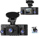 HUPEJOS Dash Cam Front and Rear, 360 Dgree View 4 Channel Dash Camera for Cars 2K FHD, Mini Dashcam Built-in WiFi, Car Camera with 64GB Card, Voice Control, Night Vision,WDR,24/7 Parking Mode, V30-4CH
