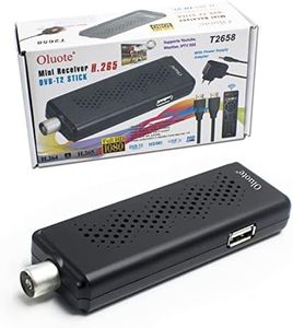 Oluote Decoder Digitale Terrestr, DVB-T2 Mini Ricevitore con Infrarossi, Sintonizzatore per HDTV 1080P, Compatibile H.265 con H.264