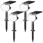 Lepro Solar Spotlights Outdoor 4-Pack, 43 LEDs Outdoor Solar Lights 6500K Daylight White, IP65 Waterproof, Dusk-to-Dawn, Auto On/Off Solar Garden Lights, for Outside Yard Porch Pathway Driveway