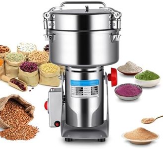 Yaofafa Grain Mill - 2500g High-Capacity Stainless Steel Grain Mill for Flour with 270° Swing for Easy Operation, Perfect for Kitchen and Coffee Shop to Grind Grains and Corn Efficiently