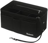 Simboom Felt Bag Organizer Insert, 2in1 Bag Tote Insert Bag in Bag Handbag Liner Tote Organiser Bag Pouch, 3 Sizes, 7 Colors (Black, XL)