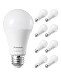 DEWENWILS 8-Pack A19 LED Light Bulb, 1500LM, 5000K Daylight LED Light Bulbs, 14 Watt(100 Watt Equivalent), E26 Medium Screw Base, Non Dimmable, UL Listed