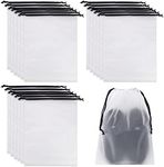 COSHEHKG 25Pcs Shoe Bag for Travel, Shoes Organizer with Rope Clear Travel Winter Storage Bag Packing Waterproof Space Saving Drawstring Pouch for Women Men