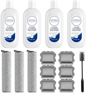 Nukisa Compatible with 4pcs Tineco Cleaning Solution and Ifloor 3 Series, Floor One S3 Series, Ifloor 5 Breeze,The Set Includes Three Roller Brushes and Six Filters