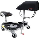 Racatac Kneeling Sitting Creeper with Chest Support and 3 Inch Casters, Rolling Knee Pads with Seat, Creeper for Flooring Installation, Made in USA, 01RAC3CS