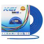 KEI WIRES & CABLES Homecab 2.5 sqmm 1 Core Copper Flame Retardant House Wire PVC Insulated Cable for Domestic & Industrial Electrical Wiring (Blue, 90 Meters)