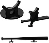 Cosmos 1 Set Desktop Baseball Bat Stand Acrylic Baseball Bat Desk Display Holder Softball Bat Storage Desk Rack for Memorabilia and Collectible, Fits Up to 2-5/8” Barrel Size (Solid Black)
