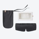 Lunya Washable Silk Sleeping Mask - Thermoregulating Mulberry Silk, Light Blocking and Comfortable Fit – Sleep Mask for Women and Men with Box - Meditative Grey - Large