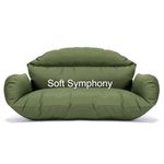 Soft Symphony Cushions for Double Seater Swing Chair with Polyester Cloth Cushion for Hanging Chair/Outdoor Egg Swing Chair/Garden Swing Jhula, Seat Padded Pillow (Dark Green)