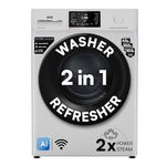IFB 7 Kg 5 Star, DeepClean® Technology, AI Powered, WiFi, Fully Automatic Front Load Washing Machine (SERENA GXN 7012 CMS, PowerSteam®, 9 Swirl, Steam Refresh, Inbuilt Heater, Eco Inverter, Grey)