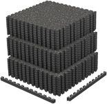 AIRHOP 0.79in Thick 96 Sq Ft Exercise Equipment Mats, 24 Tiles Upgraded Rubber Top with High Density EVA Foam, Large Interlocking Puzzle Gym Flooring for Home Gym, Heavy Weight Workout,Black & White