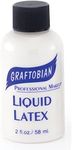 Graftobian Liquid Latex SFX Makeup - Professional Skin Safe Adhesive for Special Effects and Body FX, For Theatrical Stage, Cosplay, and Halloween Makeup, 2 ounces