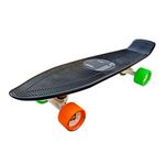 jaspo Kids Polypropylene Ride Penny Fiber Skateboard with Multicolour Wheel (Black, 22.5x5.5 Inch) UK