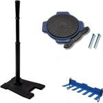 Baseball&Softball Combo Training Set - Power Batting System for Swing Performance Training - Fully Adjustable Stem Baseball Tees for Hitting - Portable Bat Rack - Lightweight & Easy to Use