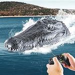 RC Boat Crocodile Head Boat RC Yacht - Large Bait and Floating Crocodile Head Toy Rechargeable Battery Prank Toy RC Boat Lake and Pool Toy