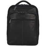 Kenneth Cole Reaction Manhattan Colombian Leather Slim 16" Laptop Checkpoint-Friendly Anti-Theft RFID Business Backpack