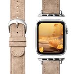 LP Leather Bands Compatible with Apple Watch Band 38mm 40mm 41mm 42mm 44mm 45mm 49mm, Designer Leather Strap, Stylish Replacement for Apple Watch Series 9 and iWatch 8 7 6 5 4 3 2 1 SE, Millard Style