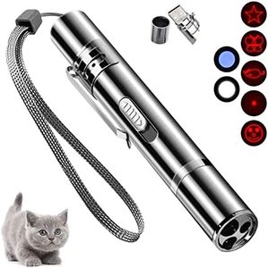 DOLOEDY Interactive Cat and Dog Chase Catch Funny Kitten Mice Chaser Toys for Indoor Pets, Great Puppy Dogs Gadget for Exercise, Playing and Keep Busy, Silver