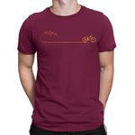 Mountain Bike MTB Gift Cycling Cyclist Biker Biking Novelty Mens T-Shirts Top #D S Maroon