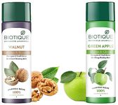 Biotique Bio Green Apple Fresh Daily Purifying Shampoo And Conditioner, 190ml And Biotique Bio Walnut Bark Fresh Lift Body Building Shampoo For Fine & Thinning Hair, 190Ml