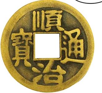 LIOOBO Paquete de 10 Monedas de Fortuna Amuleto Chino Feng Shui Monedas de adivinación i-Ching para Riqueza Prosperidad éxito Buena Suerte