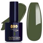 YTD Likomey Gel Nail Polish,1 Pcs 15ml Olive Green UV Nail Gel,Salon Home DIY Manicure High Pigment Dark Green Gel Polish Vernis Spring Gift,CS222