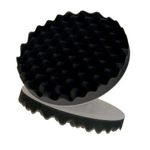 ISC Wave Sponge Pad Black Foam Pad Hook & Loop for Polishing,Wax Etc. (7" Inch)