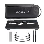 VOHALO Guitar Pedal Board 14.10" x 5.50" x1.20" Aluminum Alloy Guitar Pedalboard with Carry Bag, Pedals Mountain Tape, Cable Tie and Patch Cables