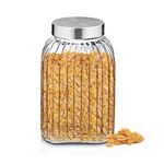 Treo By Milton Bruno Glass Storage Jar, 4800 ml, 1 Piece, Transparent