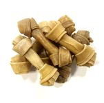 Small 4 inch Knotted Bones x 20 Natural Rawhide Dog Treats LOD3