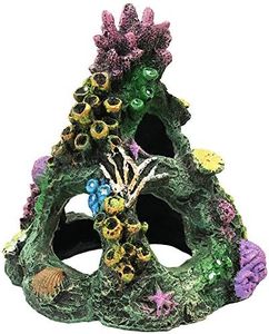 SLOCME Aquarium Coral Reef Decorations - Fish Tank Coral Rock Mountain Cave Ornament，for Betta Fish Sleep Rest Hide Play and Breed