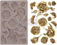 Redesign with Prima Redesign Furniture Decor Moulds® Fragrant Roses 5"x8",8Mm Thickness for Funiture Dresser, Chocolate,Cake,Candy,Backery,Soap,Polymer Clay, earthen Clay