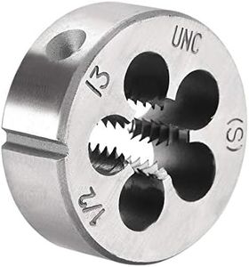 uxcell 1/2-13 UNC Round Die, Machine Thread Right Hand Threading Die, Alloy Tool Steel Screw Thread Cutting Die