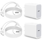 Upgraded Apple Watch Charger,iPhone Charger with 2-in-1 Fast USB C Charging Cable [Apple MFi Certified] 20W USB C Charger Block Compatible with Apple Watch Series 9 8 7 6 SE 5 4 3,iPhone 14/13/12/11