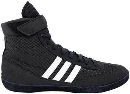 adidas Combat Speed 4 Wrestling Shoes, Black/White, 10.5