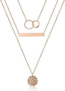 Turandoss Necklaces for Women - Circle Necklace Delicate Choker Pendant Necklace Necklace for Women Simple Jewelry Necklace Choker