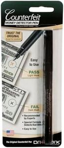 Dri Mark 351B1 Counterfeit Bill Detector Marker Pen, Made in The USA, 3 Times More Ink, Pocket Size, Fake Money Checker - Money Loss Prevention Tester & Fraud Protection for U.S. Currency (Pack of 1)