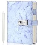 CAGIE Marble Diary with Lock for Gi
