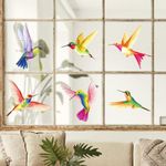 DECOWALL CDS2-9002 Hummingbirds Window Clings Stickers Peel and Stick Removable Glass Tint Film Decorations Reuseble Bird Strike Window Decals Anti Collision