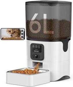 oneisall Automatic Cat Feeder with Camera, 1080P HD Camera with Night Vision, 5G Smart Pet Feeder
