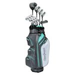 MacGregor ZT1 Ladies Golf Package Set, Graphite 6-SW, Cart Bag, Right Hand, Grey/Turquoise