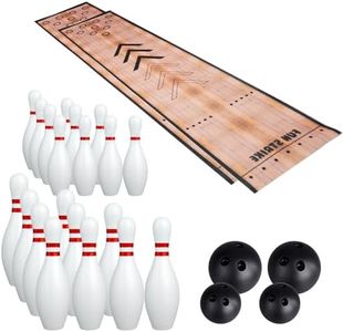 UCEHIPAW 2 Sets Mini Bowling Set with Lane Full Bowling Pins and Ball Set for Home Family Friends Indoor and Outdoor