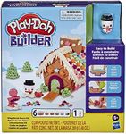 Play-Doh Builder Gingerbread House Toy Building Kit for Kids 5 Years and Up with 6 Non-Toxic Play-Doh Colors - Easy to Build DIY Craft Set