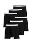 Jockey Men's Underwear Pouch 5" Boxer Brief - 6 Pack, Black, 4XL