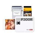 KODAK Mini 3 Retro 4PASS Portable Photo Printer (7.5 x 7.5 cm) + Pack of 38 Sheets, White