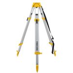 Firecore Aluminum Survey Tripod, Heavy Duty Contractor Tripod with 5/8"-11 Thread Flat Head Quick Clamp for Auto Level Optical Transit Level Theodolite