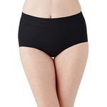 Wacoal Women's at Ease Brief Panty, Black, Medium